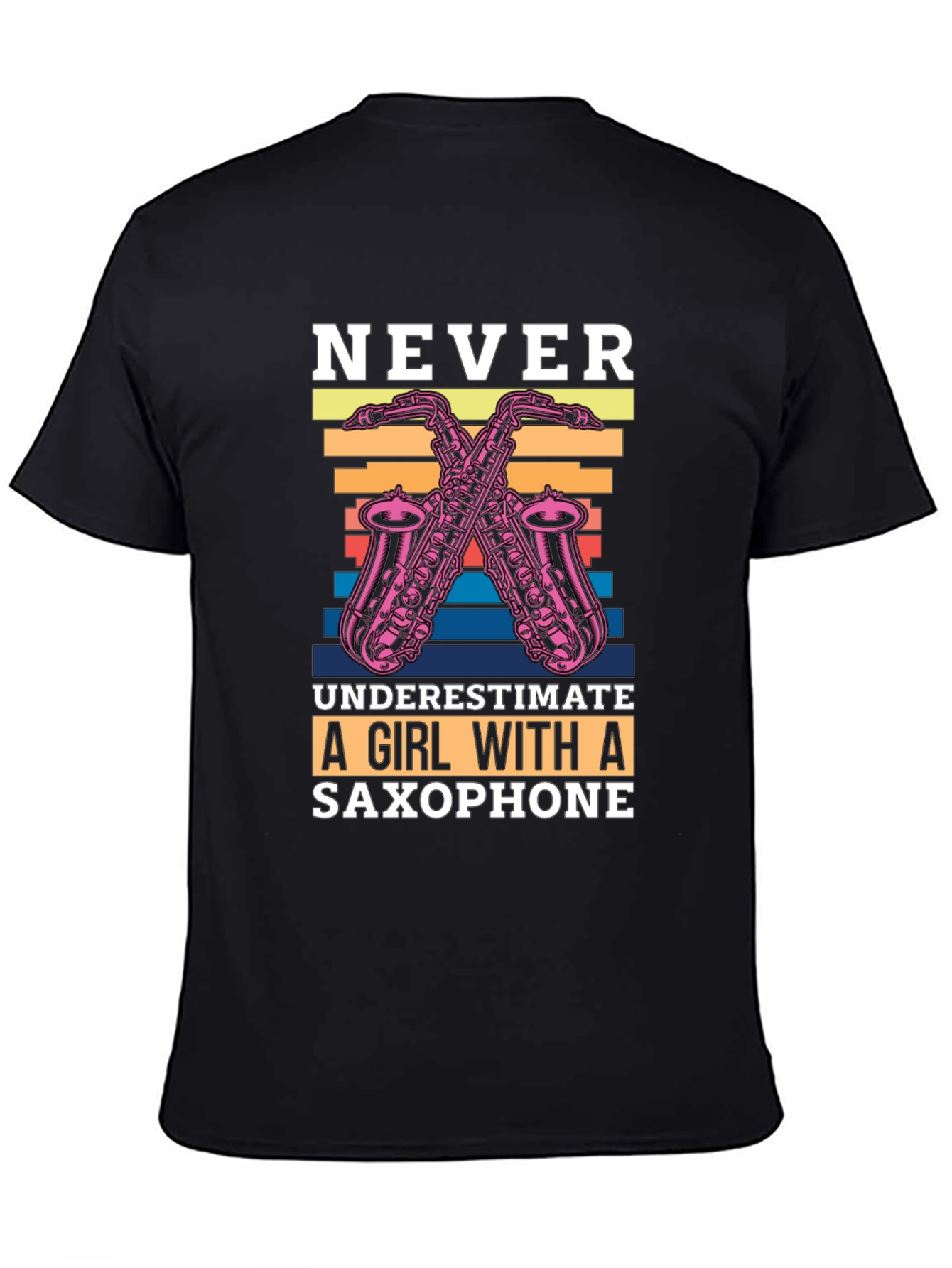 Never Underestimate Saxophone Girl T-Shirt