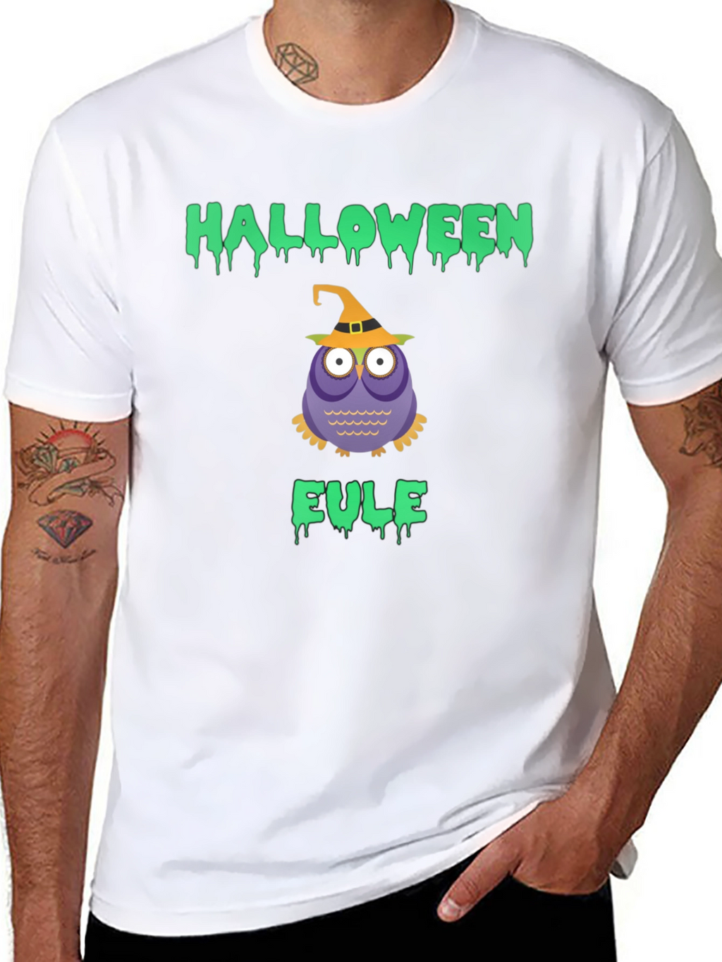 Halloween Owl T-Shirt - Eule Witch Tee