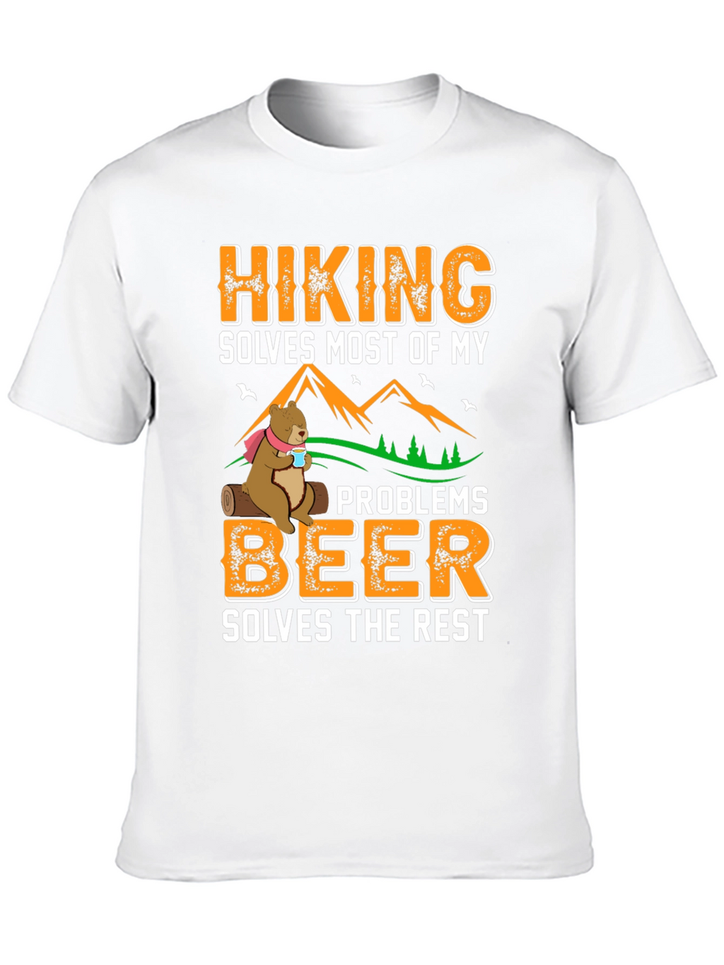 Hiking Solves Most Problems Graphic Tee