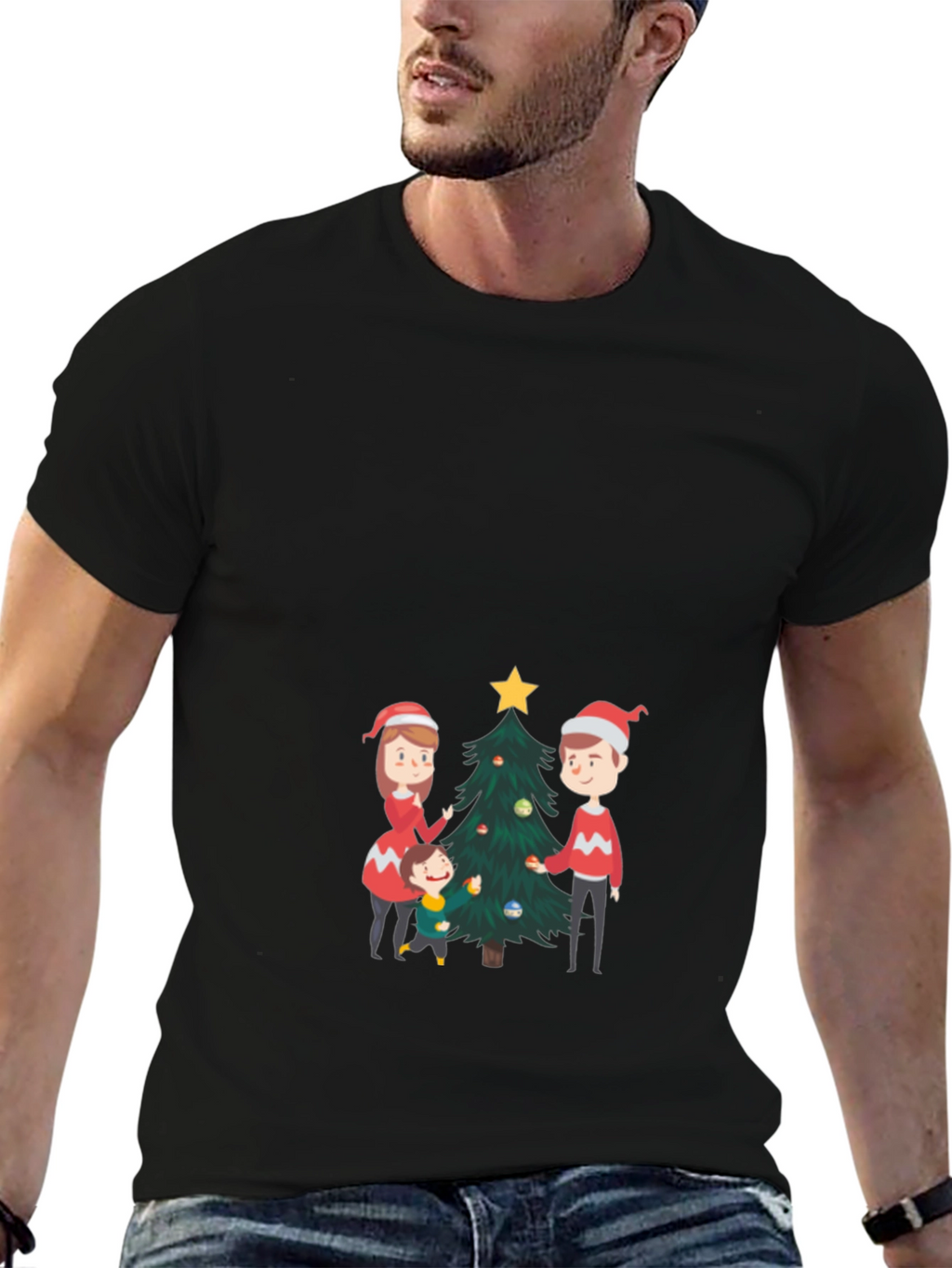 Festive Family Christmas Tree T-Shirt