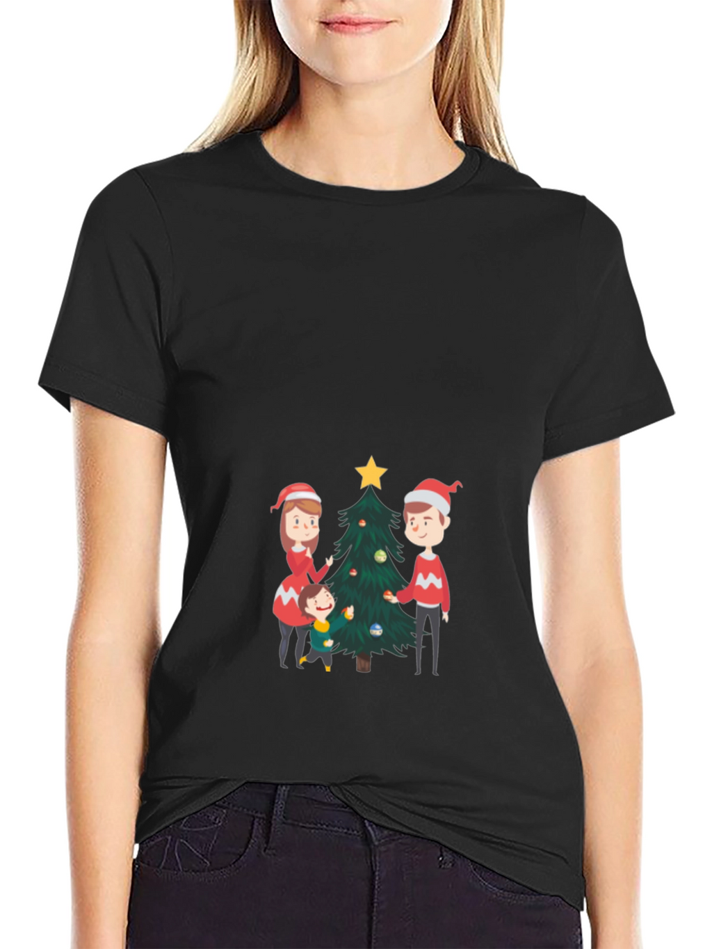 Festive Family Christmas Tree T-Shirt