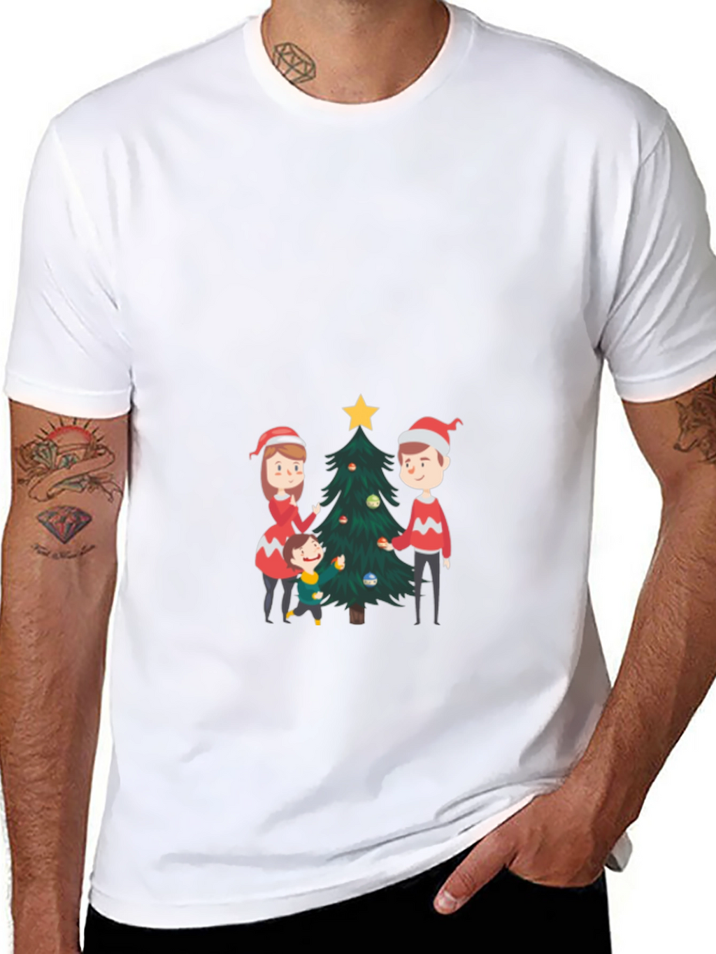 Festive Family Christmas Tree T-Shirt