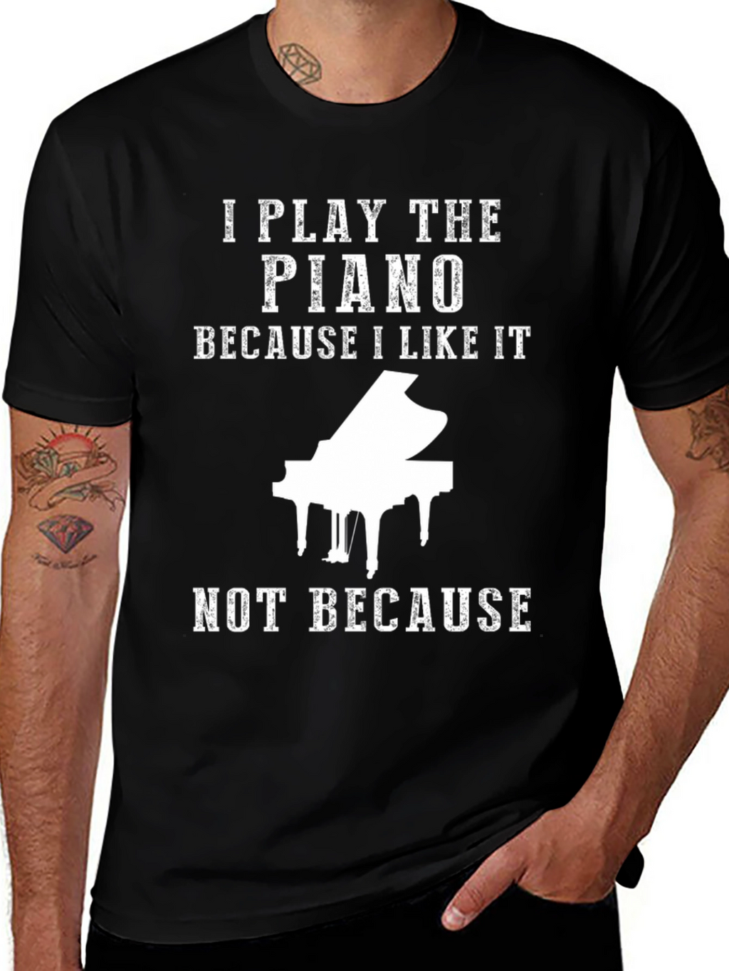 I Play Piano T-Shirt - Music Lover Tee