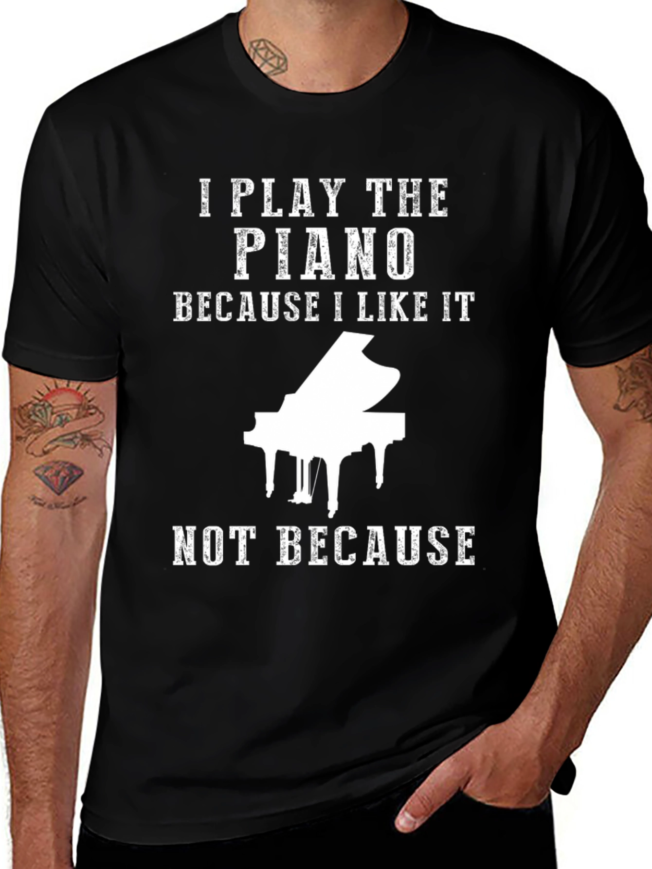 I Play Piano T-Shirt - Music Lover Tee