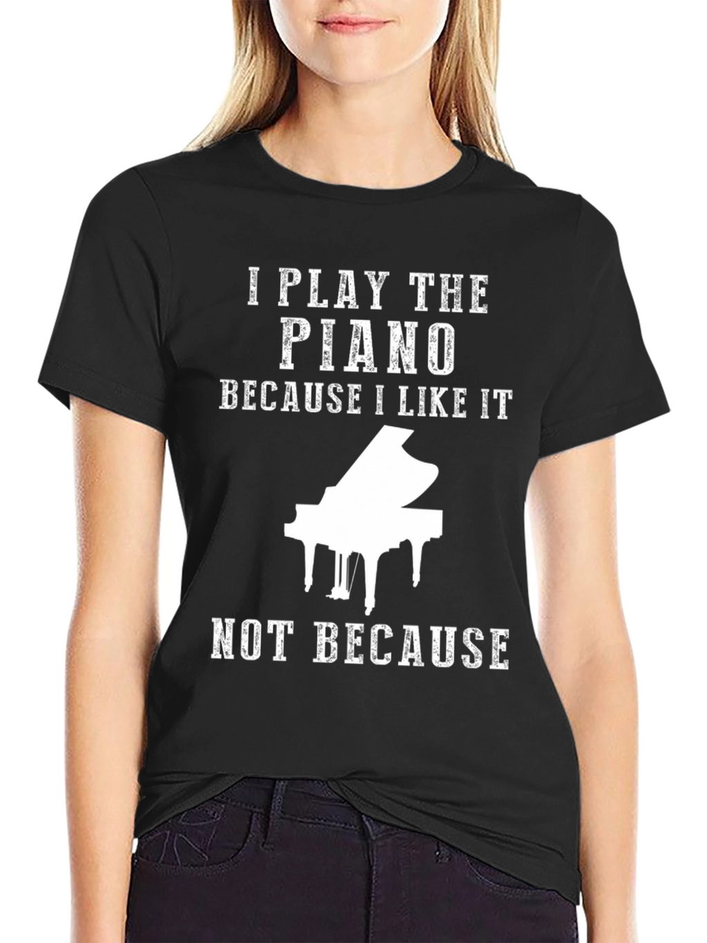 I Play Piano T-Shirt - Music Lover Tee