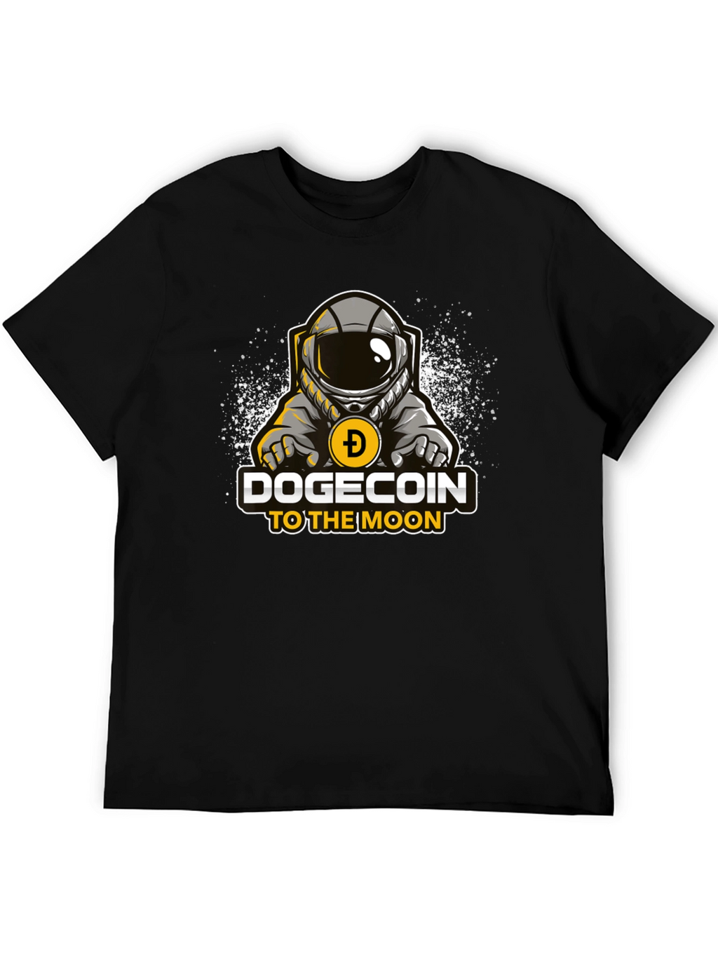 Dogecoin to the Moon Black T-Shirt