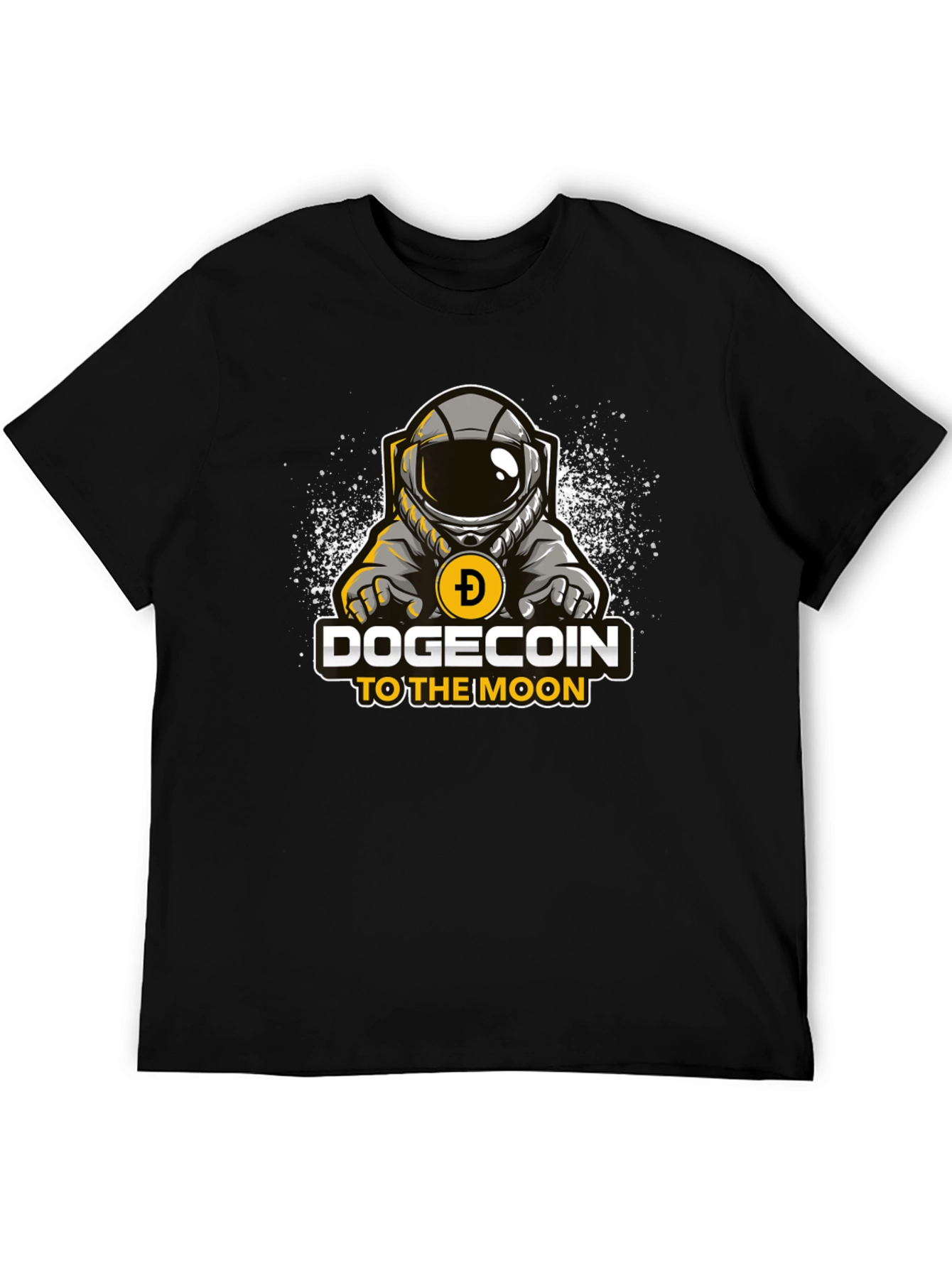 Dogecoin to the Moon Black T-Shirt