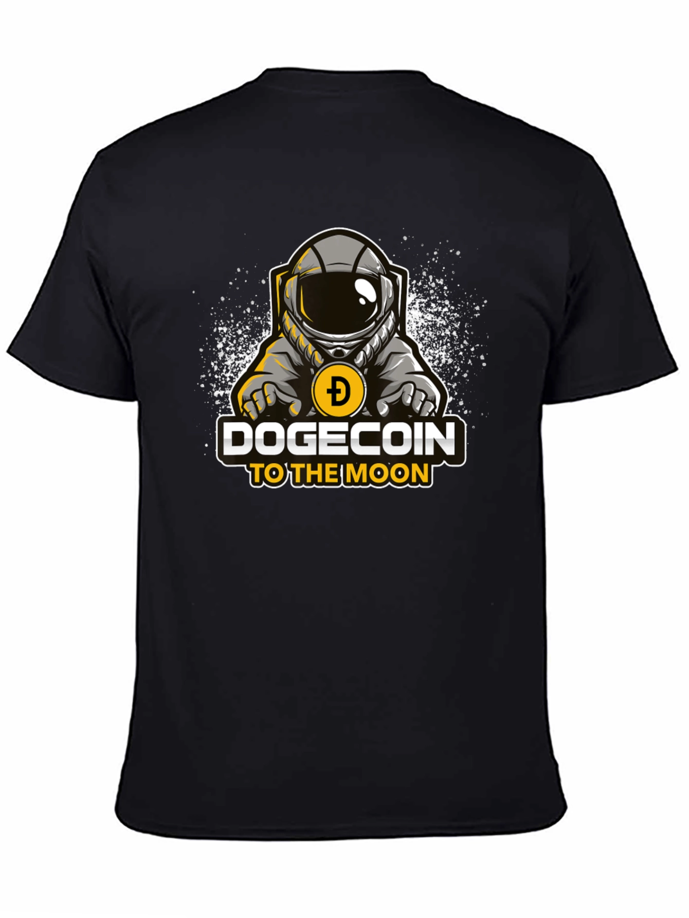 Dogecoin to the Moon Black T-Shirt