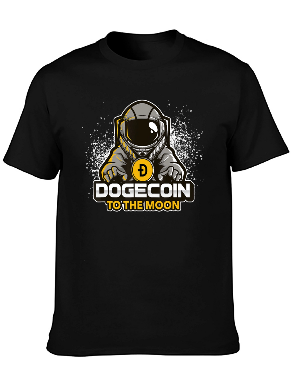 Dogecoin to the Moon Black T-Shirt