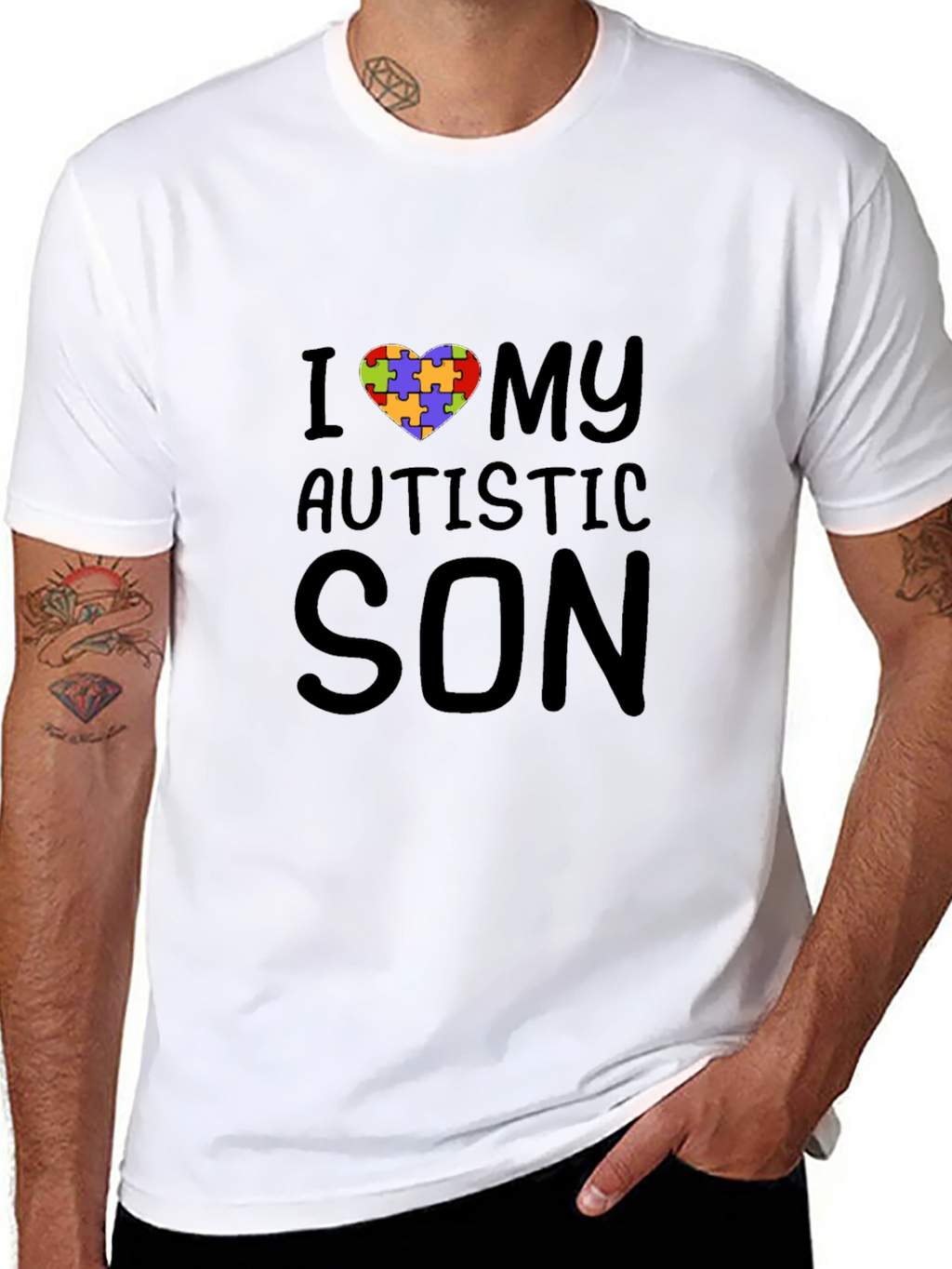 I Heart My Autistic Son T-Shirt - Autism Awareness