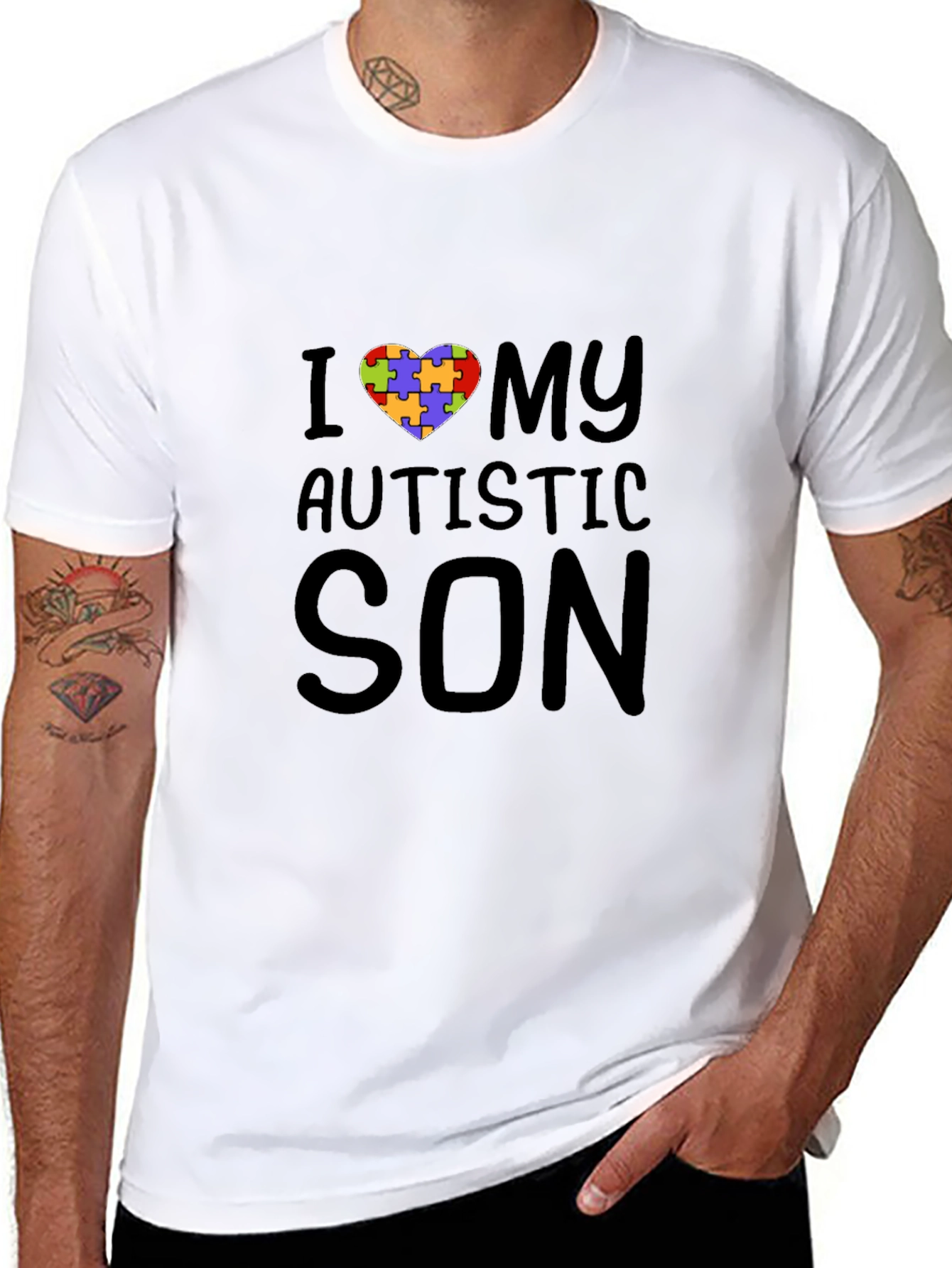 I Heart My Autistic Son T-Shirt - Autism Awareness
