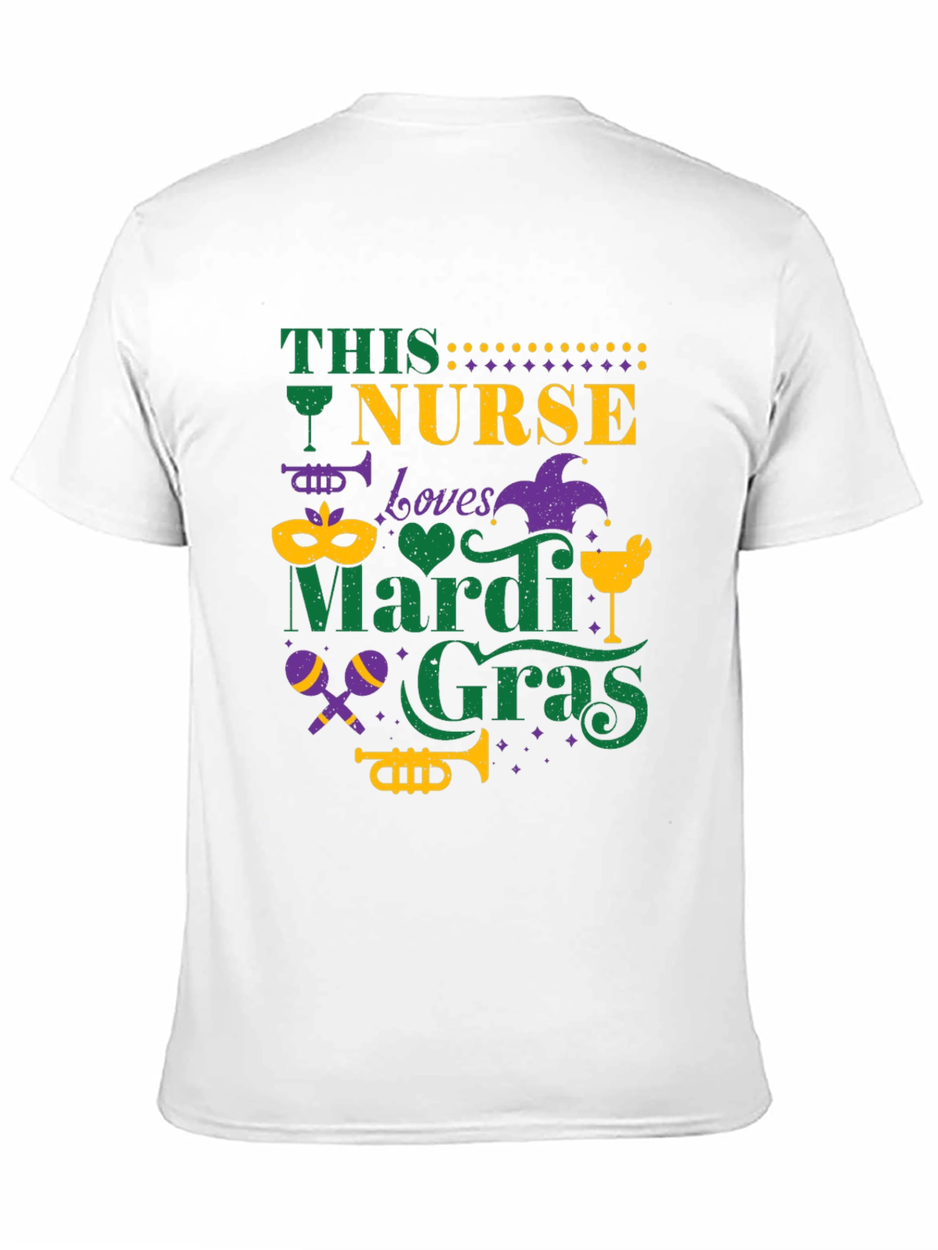 Nurse Loves Mardi Gras T-Shirt - Fun Festive Tee