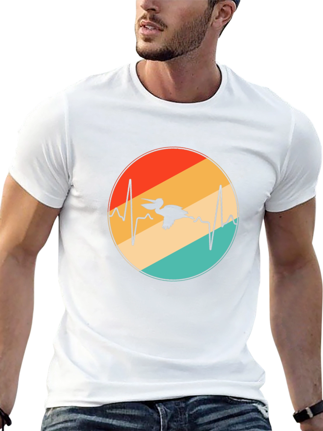 Pelican Heartbeat Retro Graphic Tee