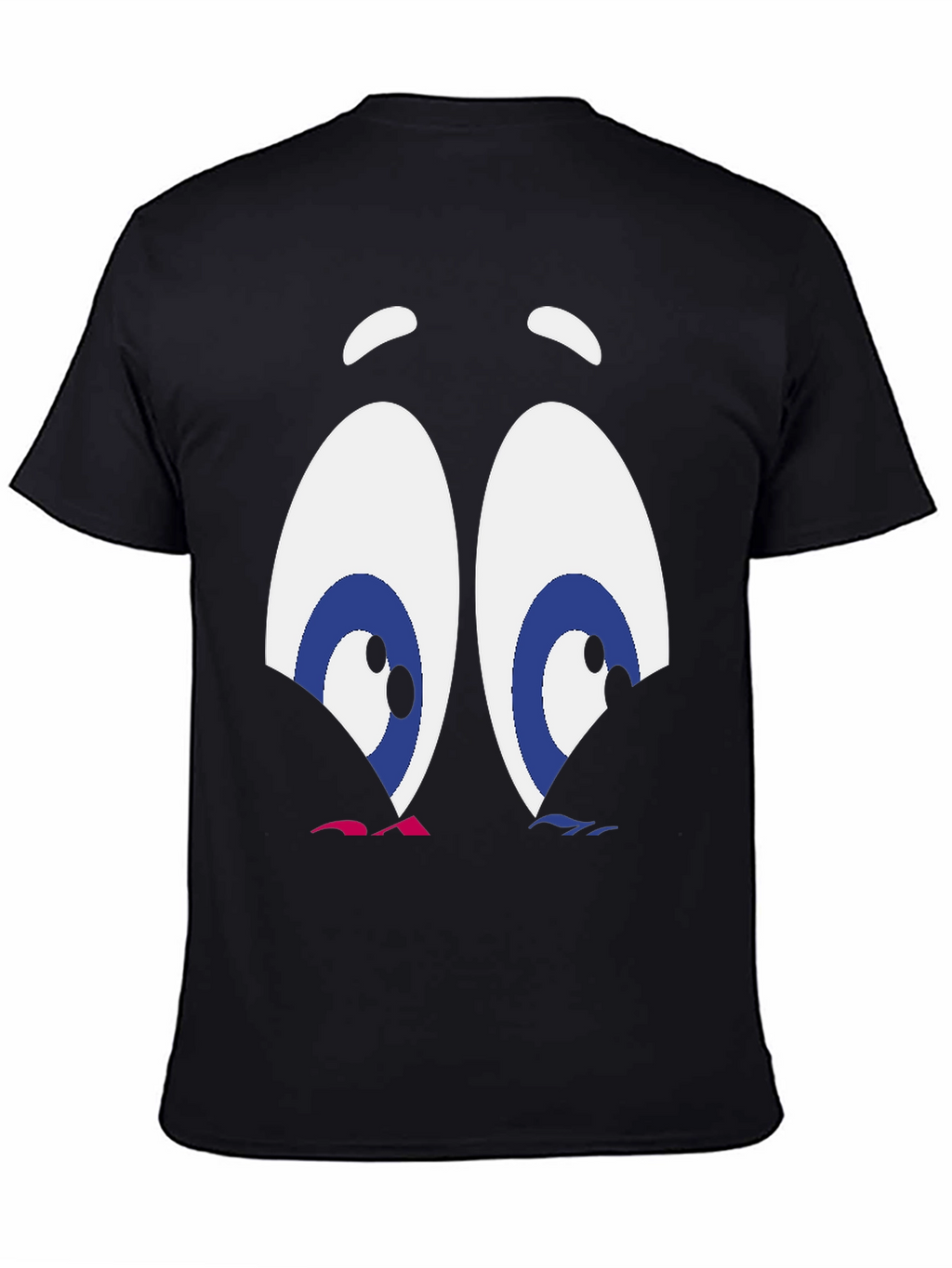 Cartoon Eyes Graphic T-Shirt - Funny Expression Tee