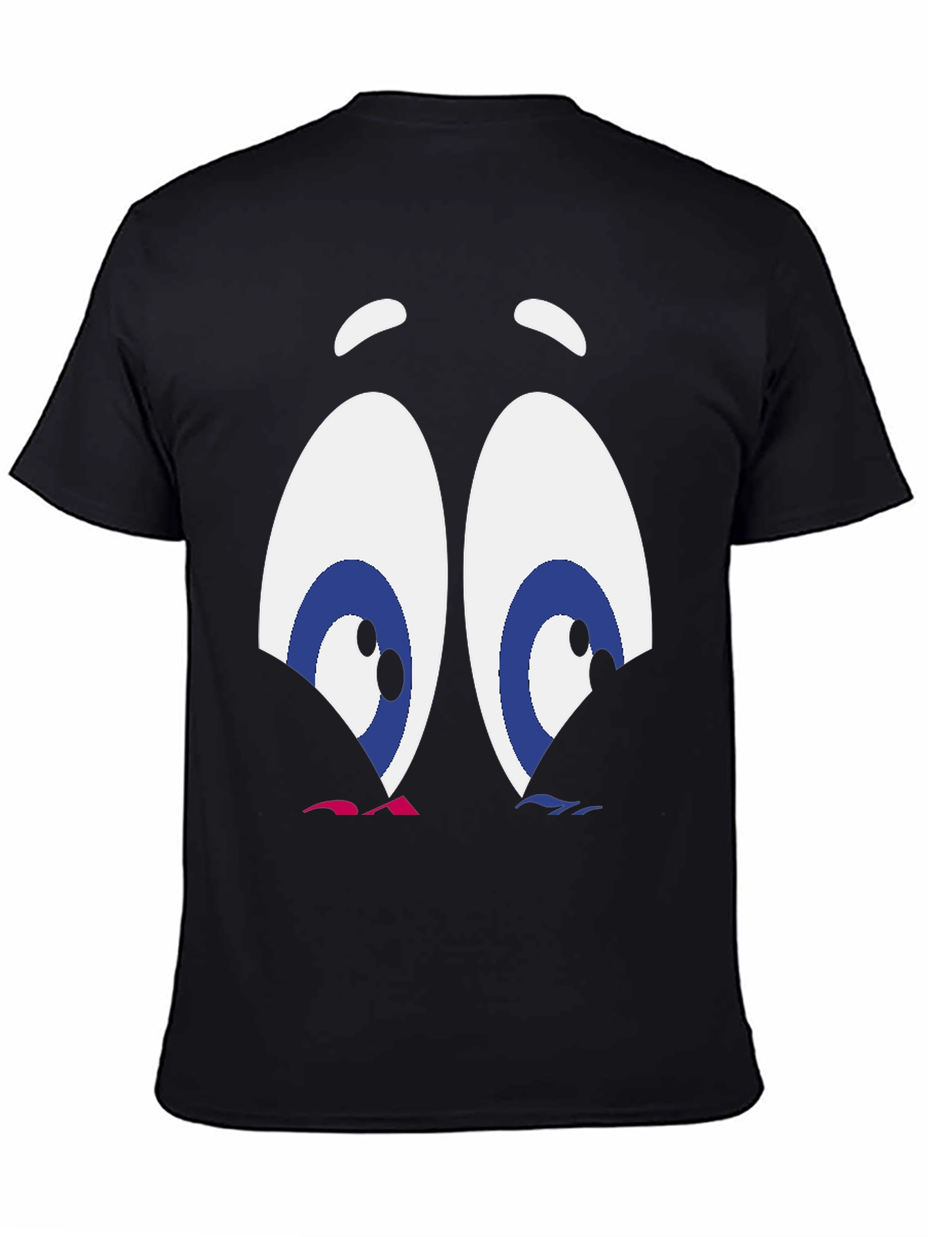 Cartoon Eyes Graphic T-Shirt - Funny Expression Tee