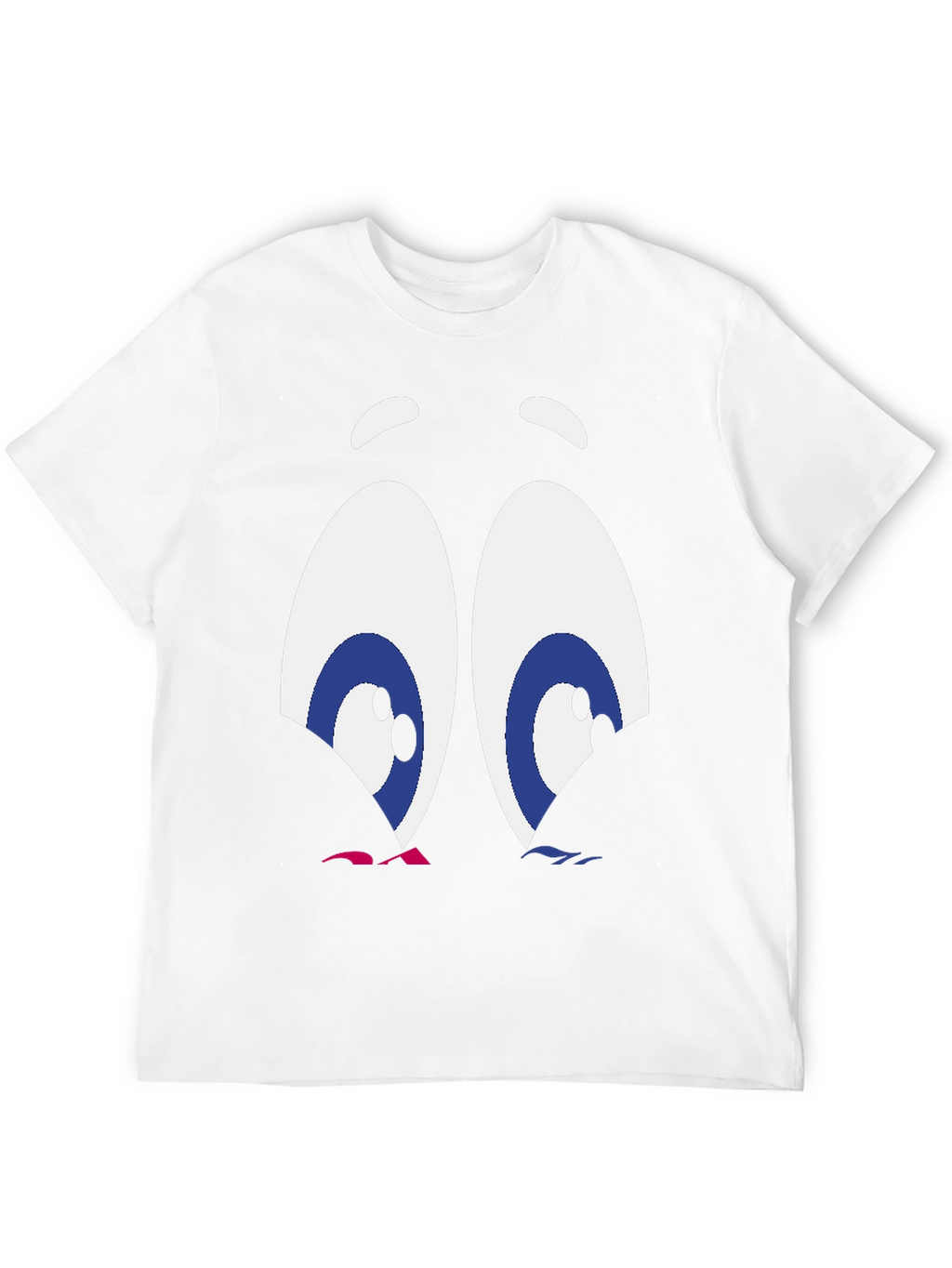 Cartoon Eyes Graphic T-Shirt - Funny Expression Tee