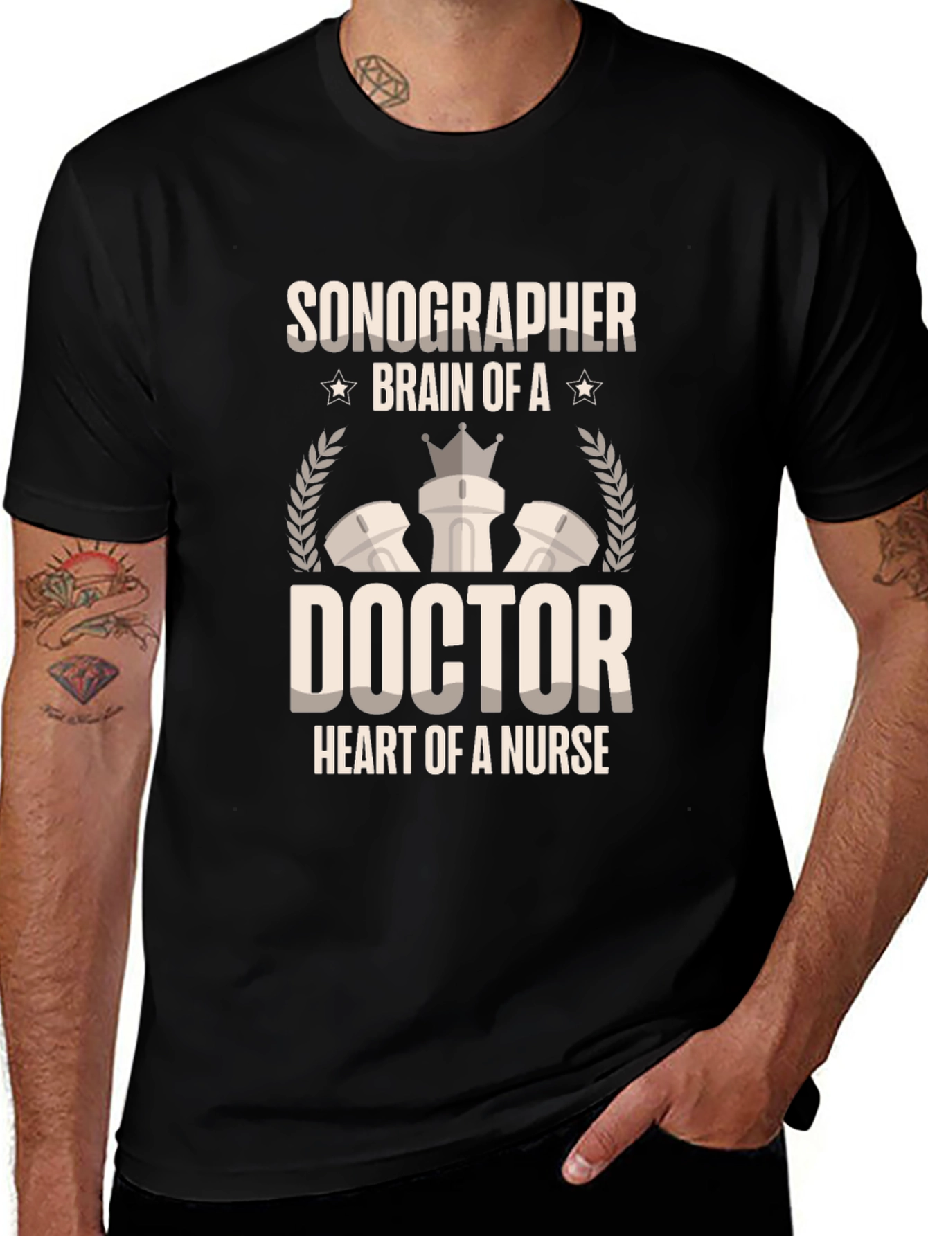 Sonographer Brain Doctor Nurse Graphic Tee