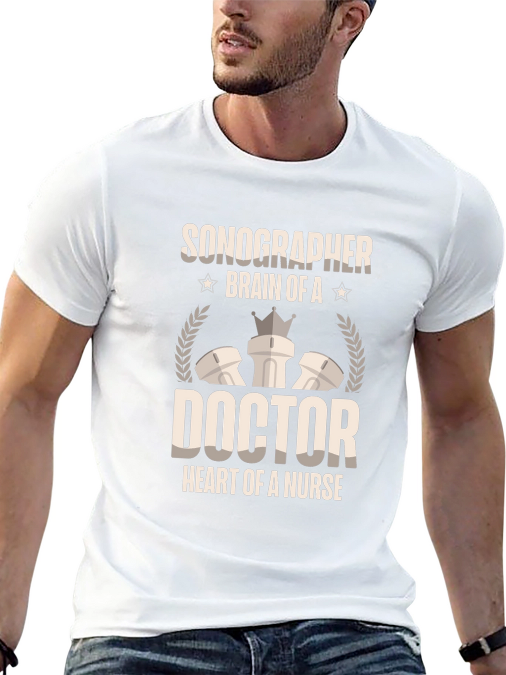 Sonographer Brain Doctor Nurse Graphic Tee