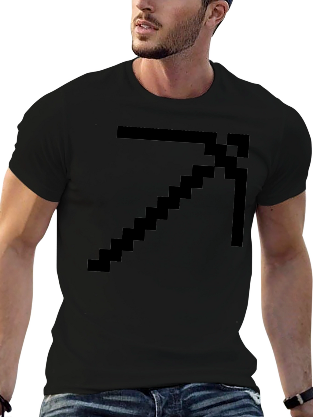 Pixel Pickaxe Graphic T-Shirt