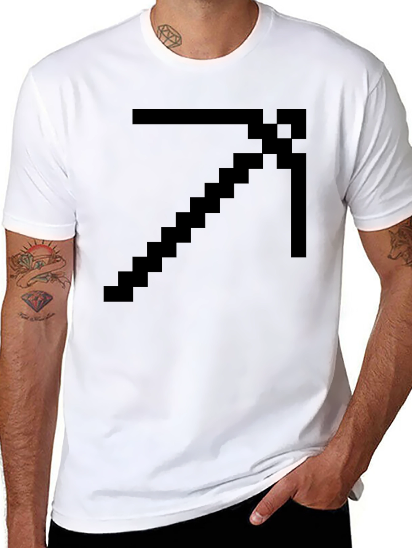 Pixel Pickaxe Graphic T-Shirt