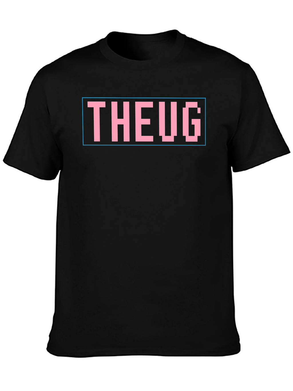 THEUG Pixel Graphic T-Shirt - Black Cotton Blend Tee