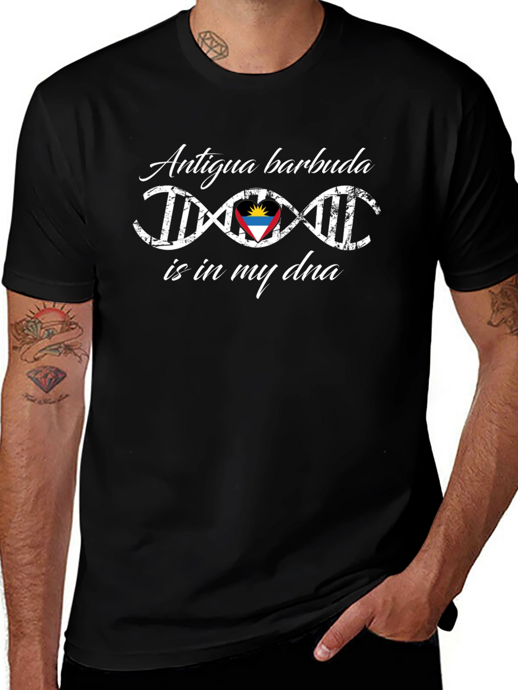 Antigua Barbuda DNA Flag T-Shirt