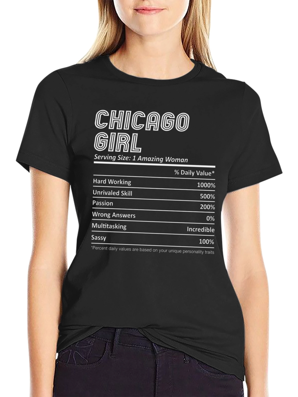 Chicago Girl Nutrition Facts T-Shirt