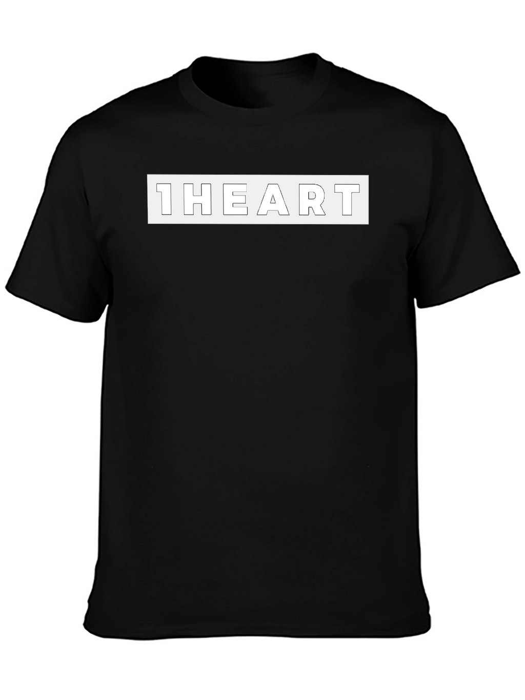 Black 1HEART Graphic Tee - Modern Casual
