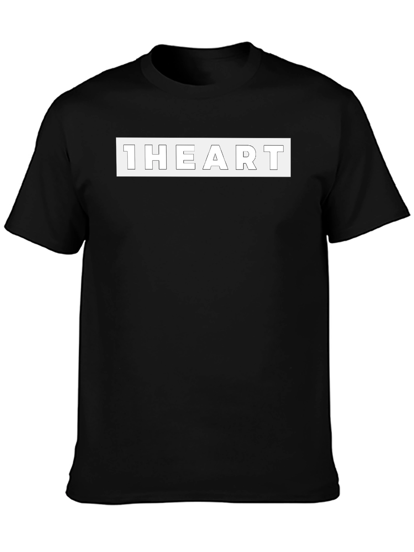 Black 1HEART Graphic Tee - Modern Casual