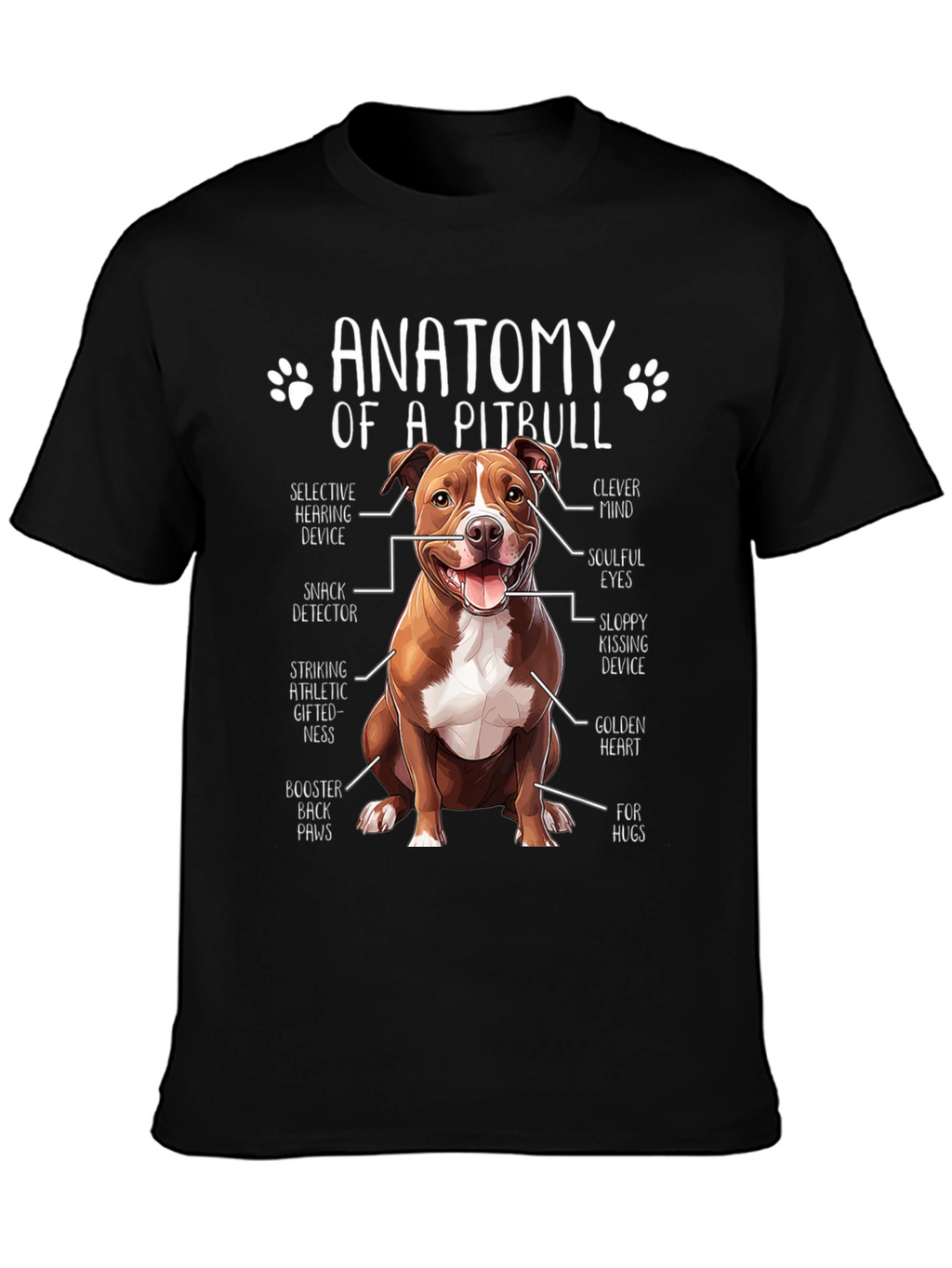 Anatomy of a Pitbull T-Shirt - Dog Lover Tee