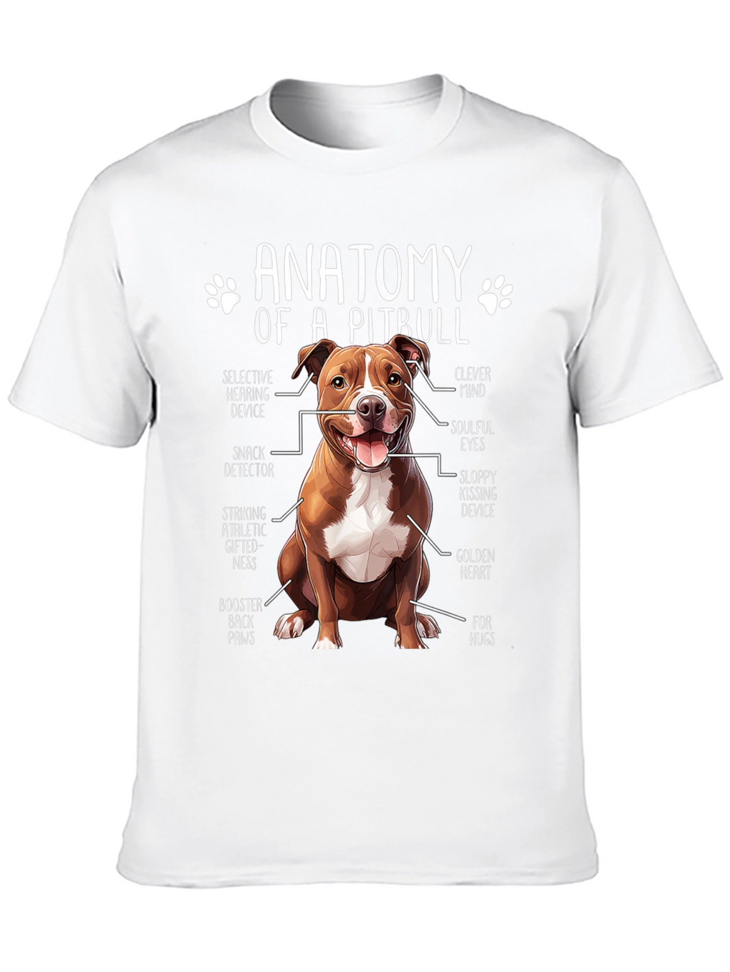 Anatomy of a Pitbull T-Shirt - Dog Lover Tee