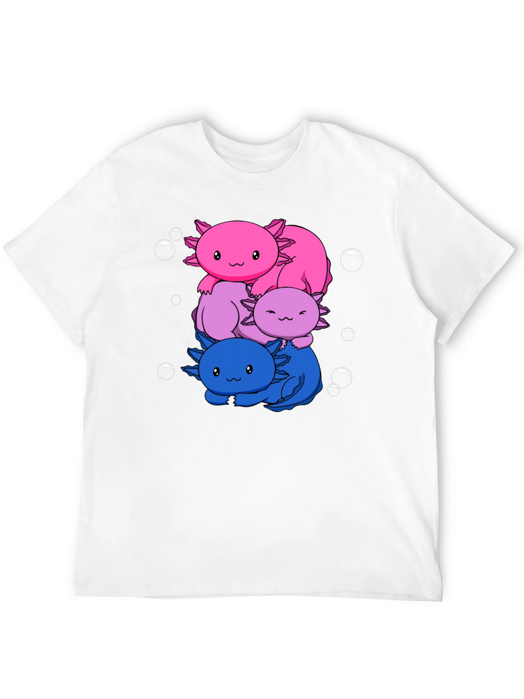 Axolotl Stack Graphic Tee - Kawaii Style