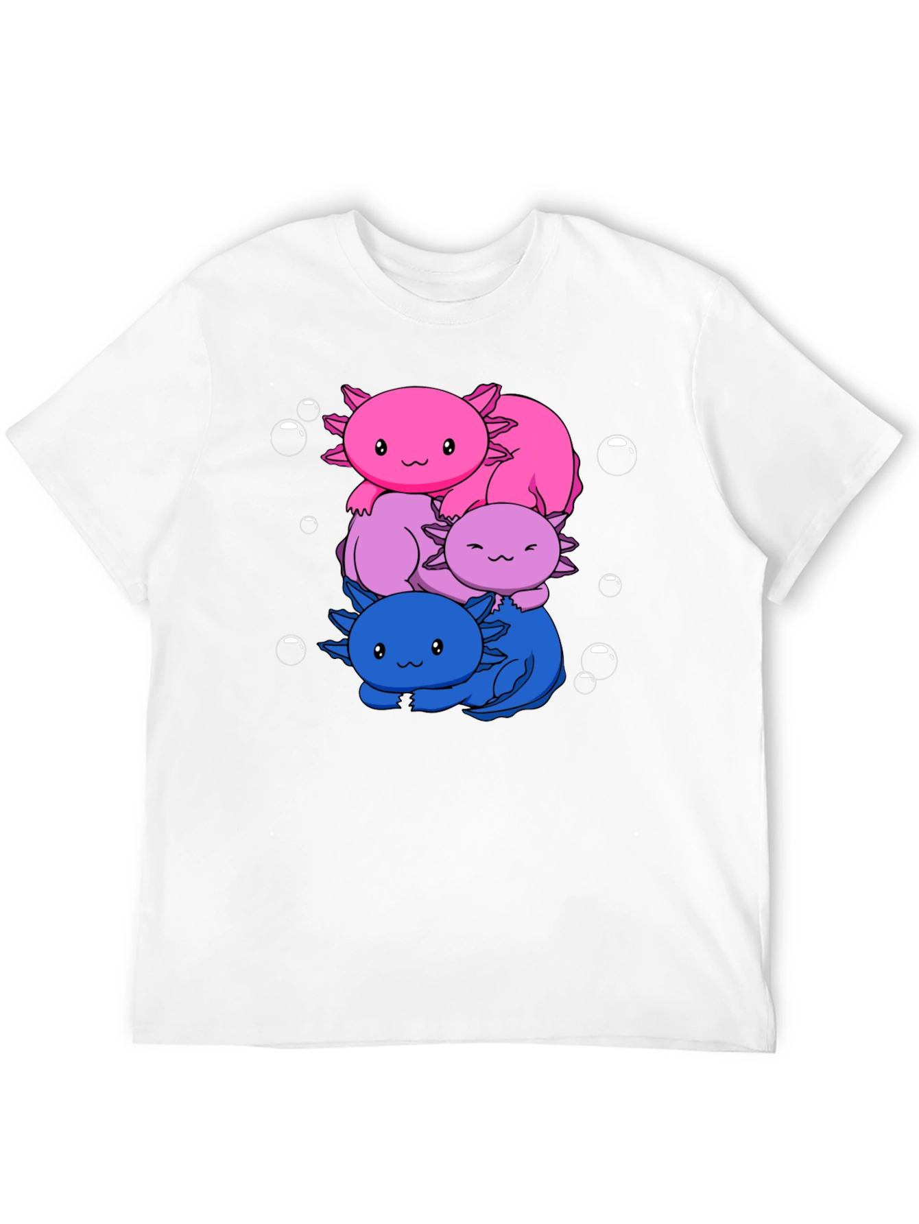 Axolotl Stack Graphic Tee - Kawaii Style