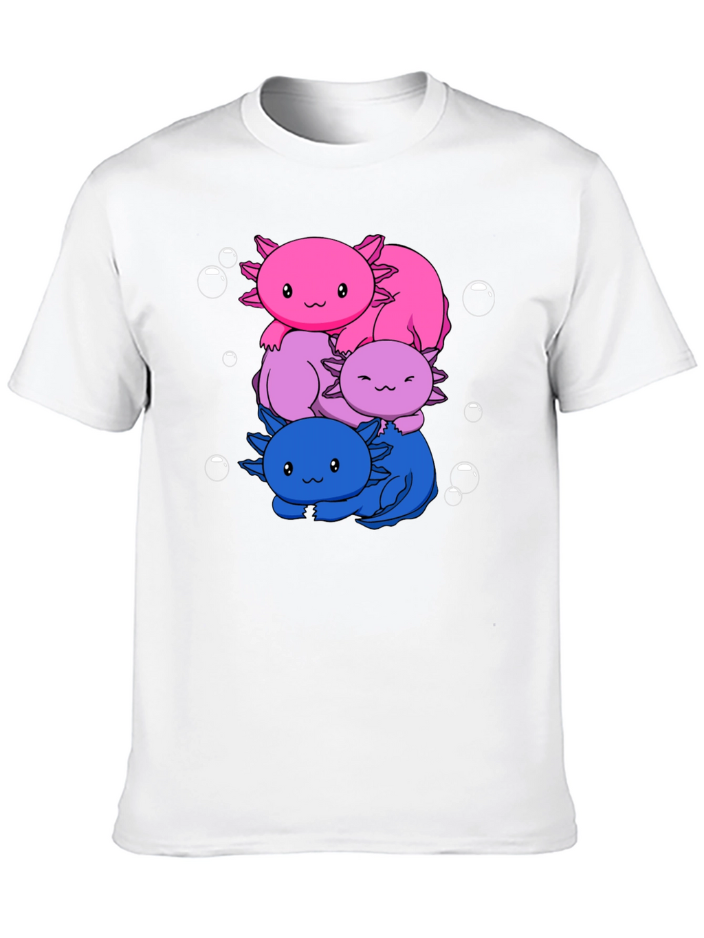Axolotl Stack Graphic Tee - Kawaii Style