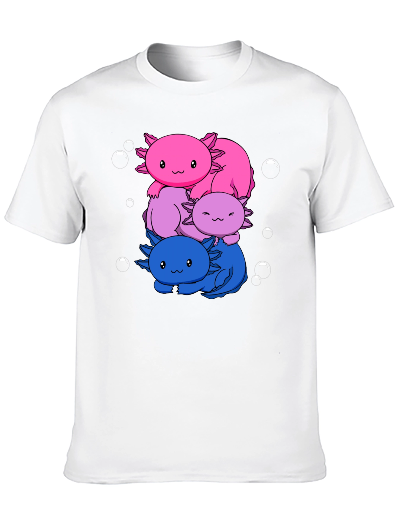 Axolotl Stack Graphic Tee - Kawaii Style