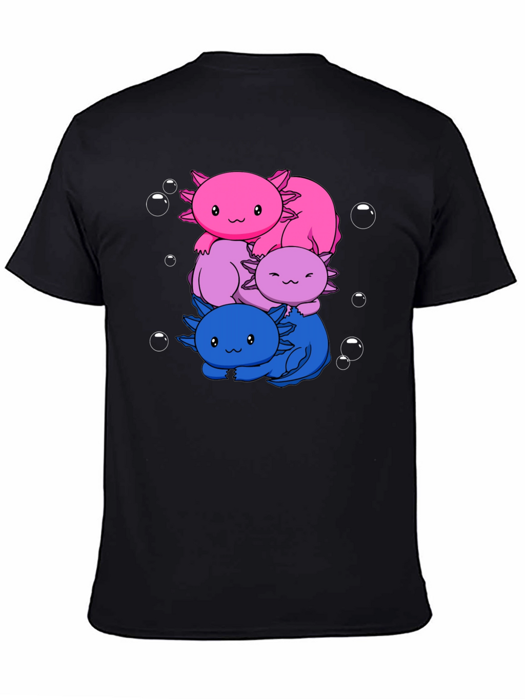 Axolotl Stack Graphic Tee - Kawaii Style