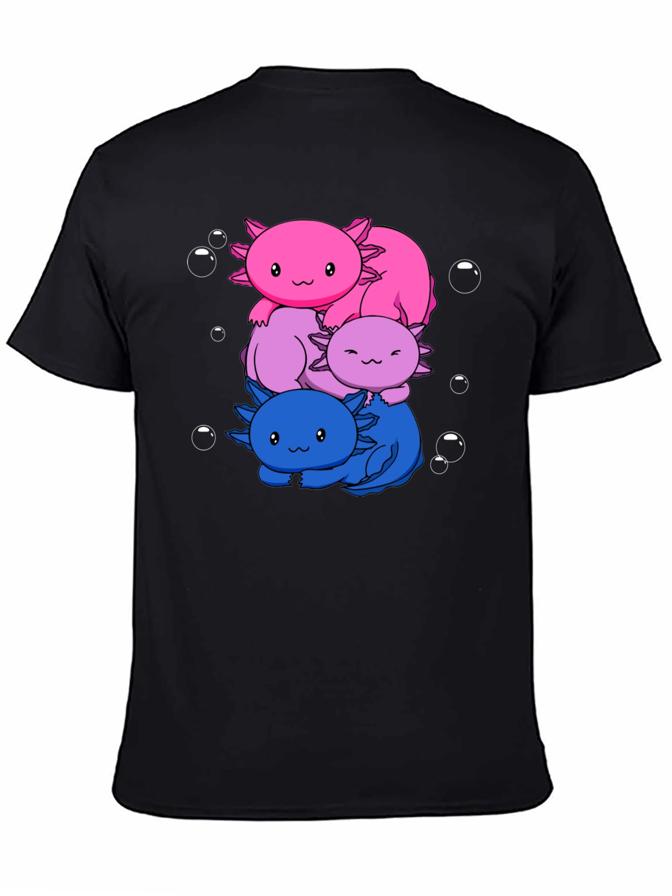 Axolotl Stack Graphic Tee - Kawaii Style