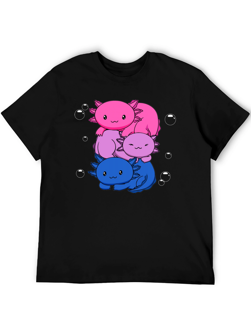 Axolotl Stack Graphic Tee - Kawaii Style