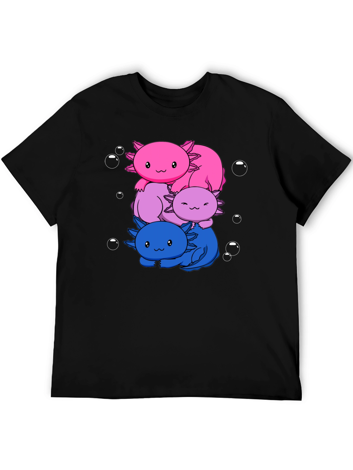 Axolotl Stack Graphic Tee - Kawaii Style