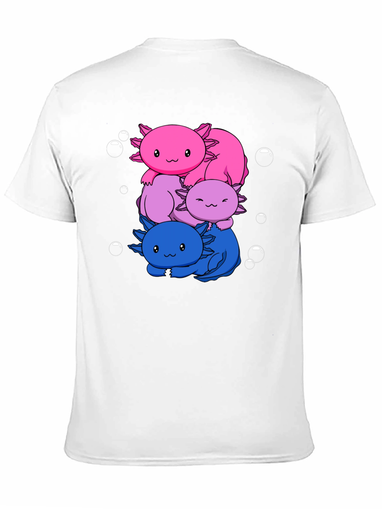 Axolotl Stack Graphic Tee - Kawaii Style