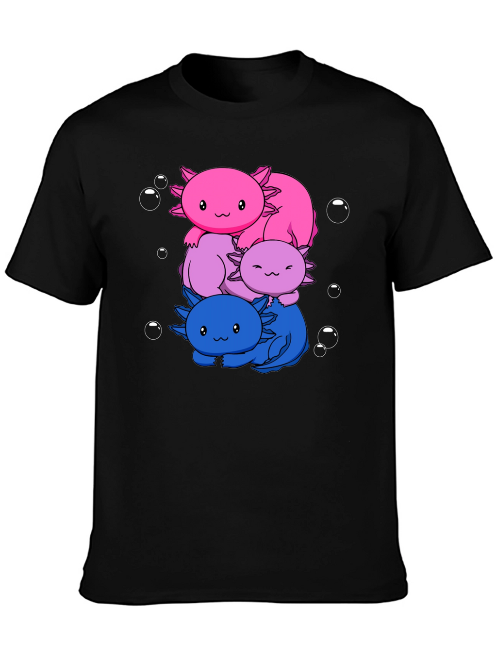 Axolotl Stack Graphic Tee - Kawaii Style