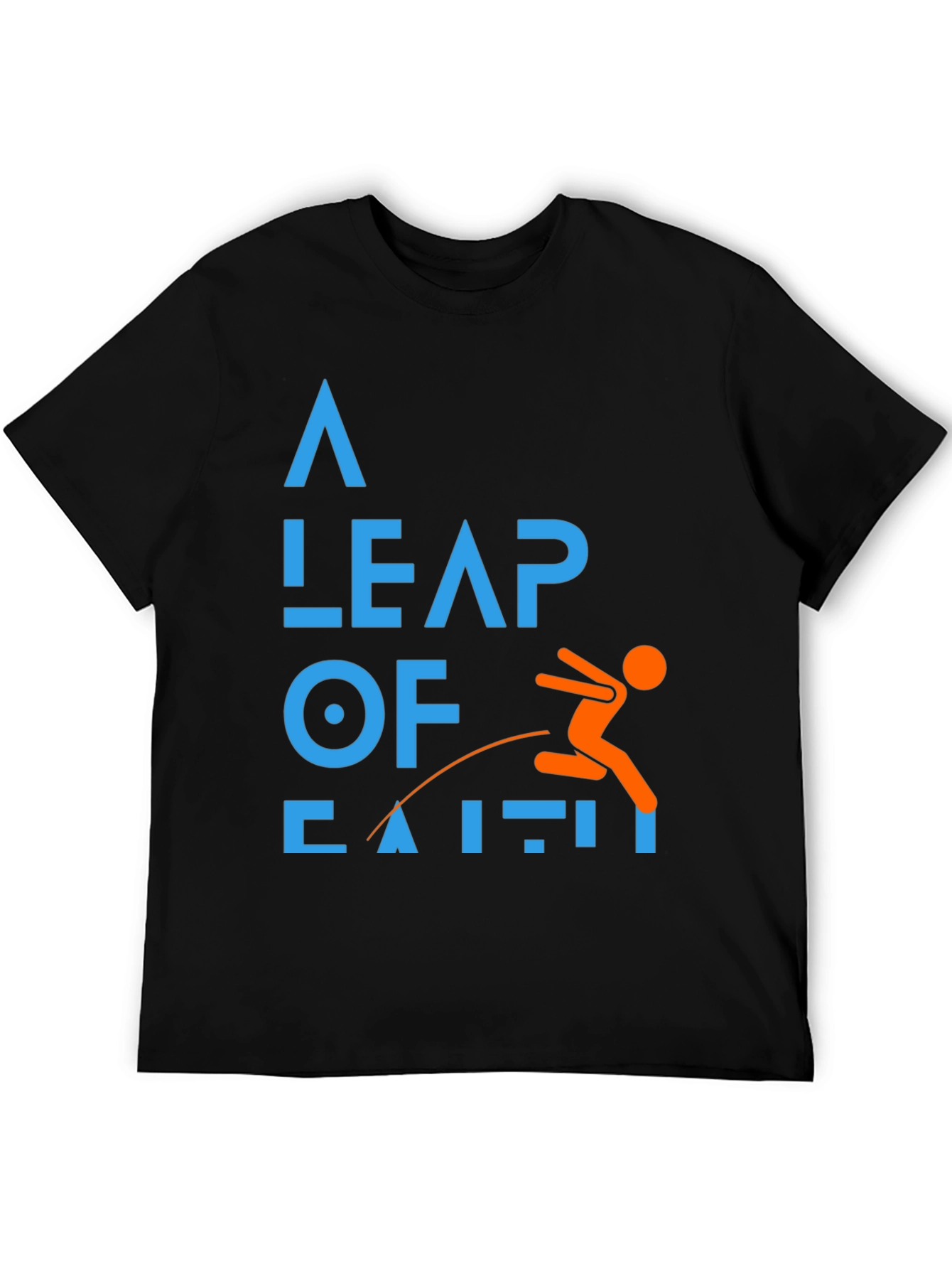 A Leap of Faith Graphic Tee - Black Cotton T-Shirt