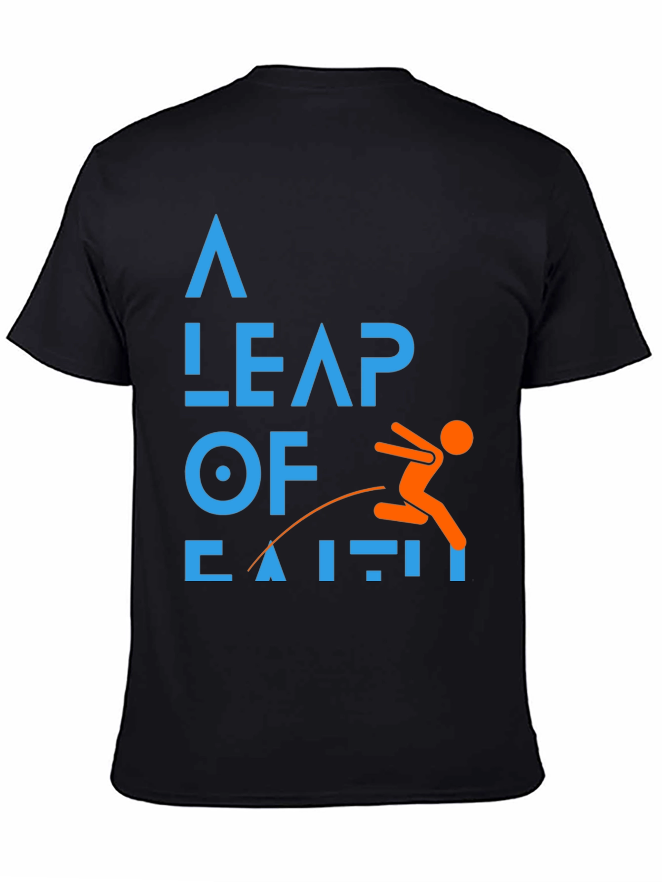 A Leap of Faith Graphic Tee - Black Cotton T-Shirt