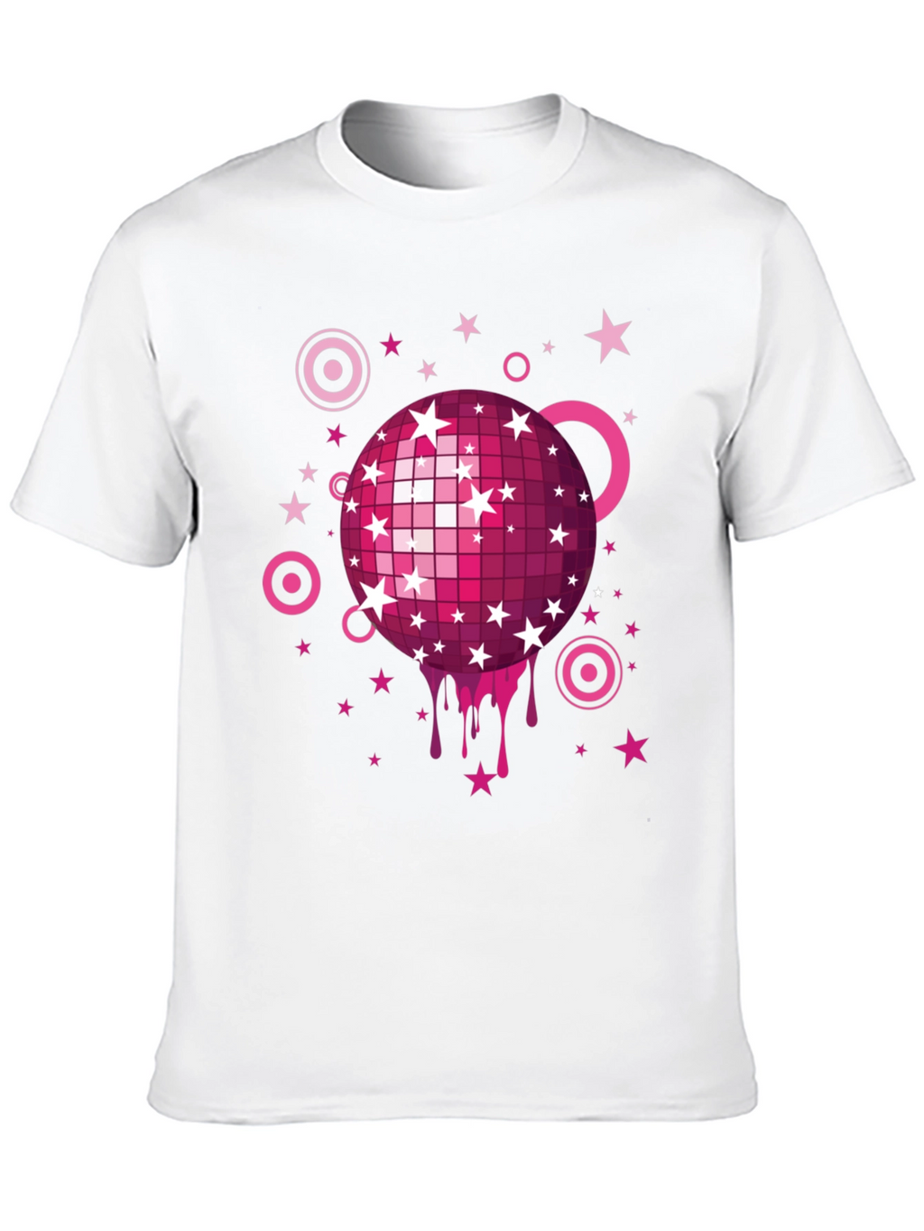Retro Disco Ball Graphic Tee - Mens Black T-Shirt