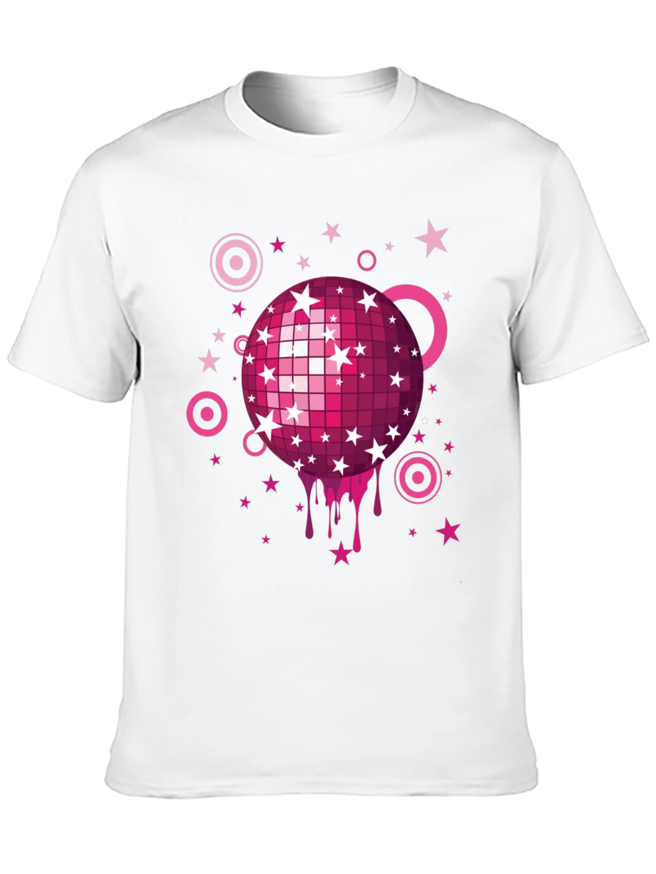 Retro Disco Ball Graphic Tee - Mens Black T-Shirt