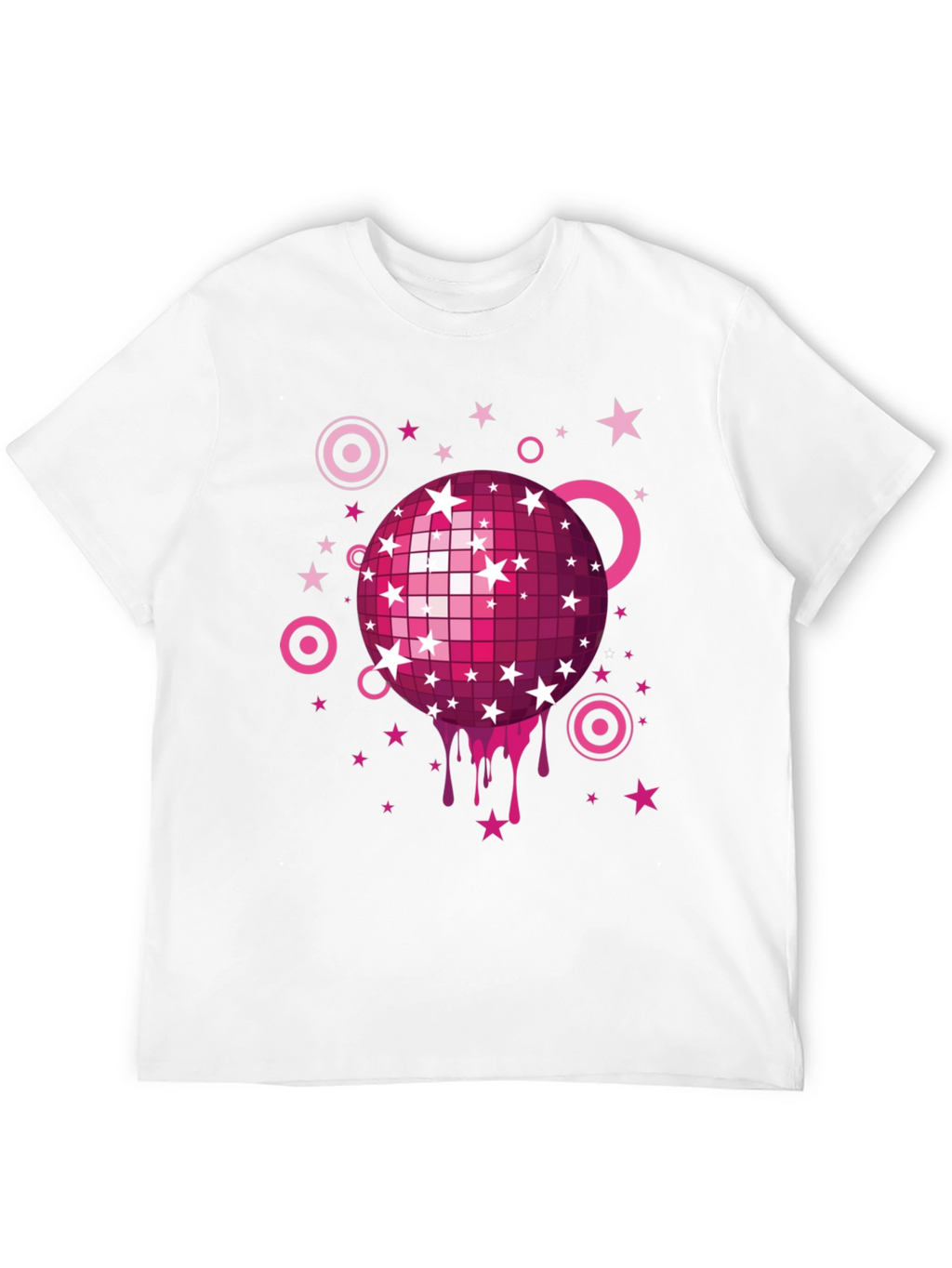 Retro Disco Ball Graphic Tee - Mens Black T-Shirt
