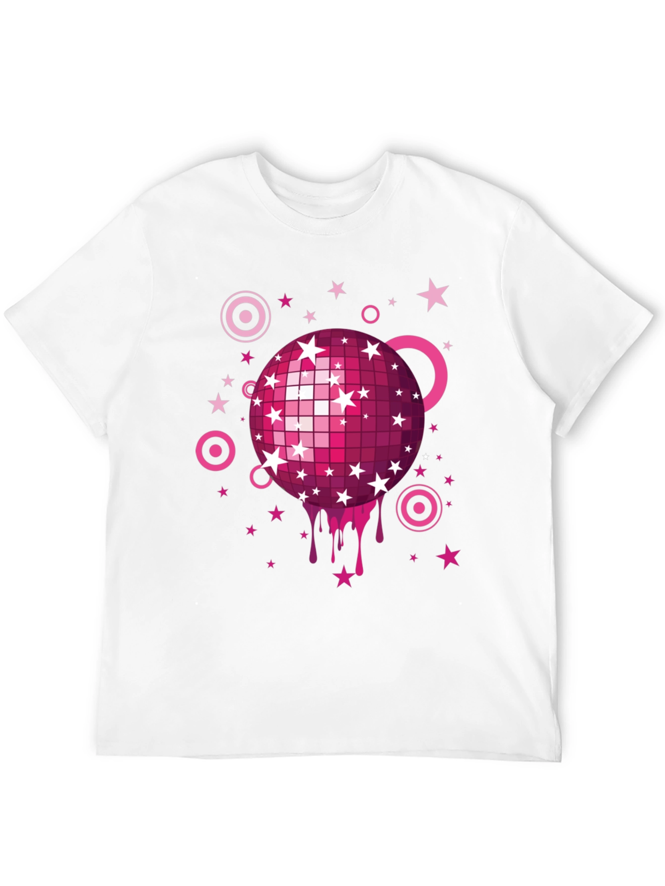 Retro Disco Ball Graphic Tee - Mens Black T-Shirt