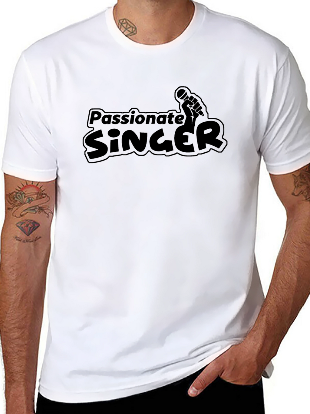 Passionate Singer Black Graphic Tee