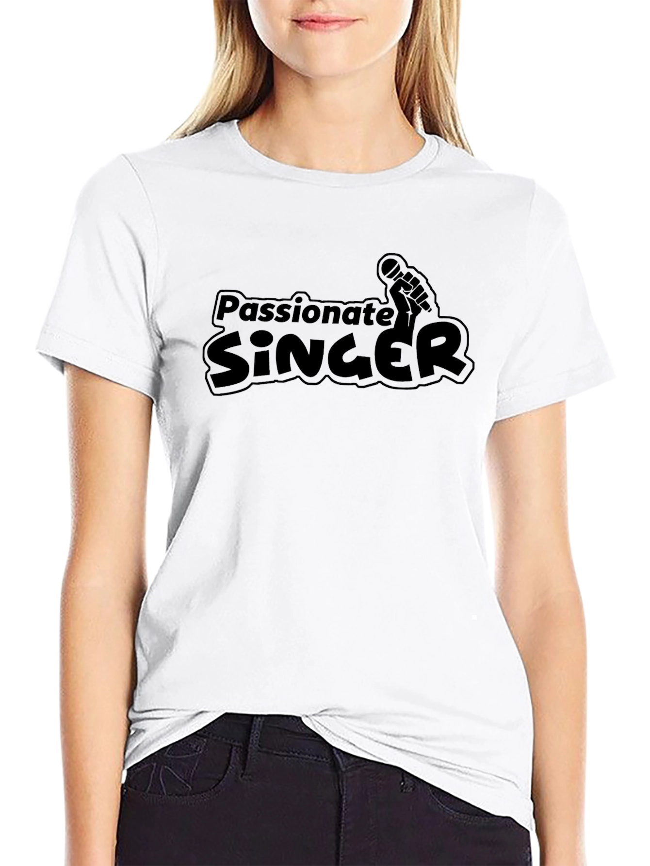 Passionate Singer Black Graphic Tee