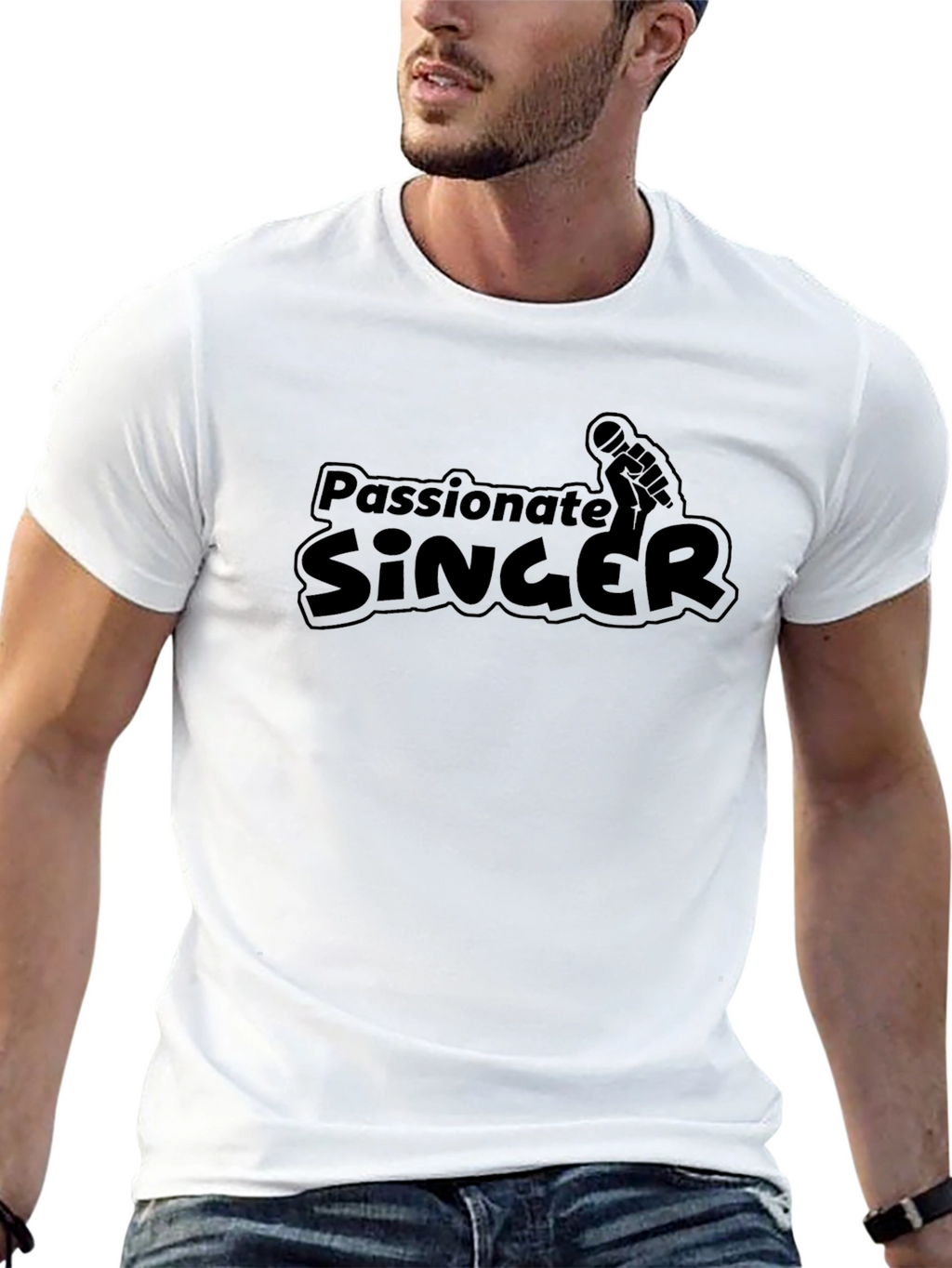Passionate Singer Black Graphic Tee